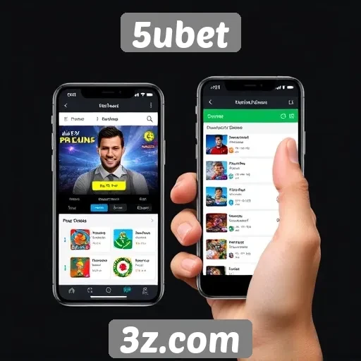 Interface do 5ubet é otimizada para dispositivos móveis